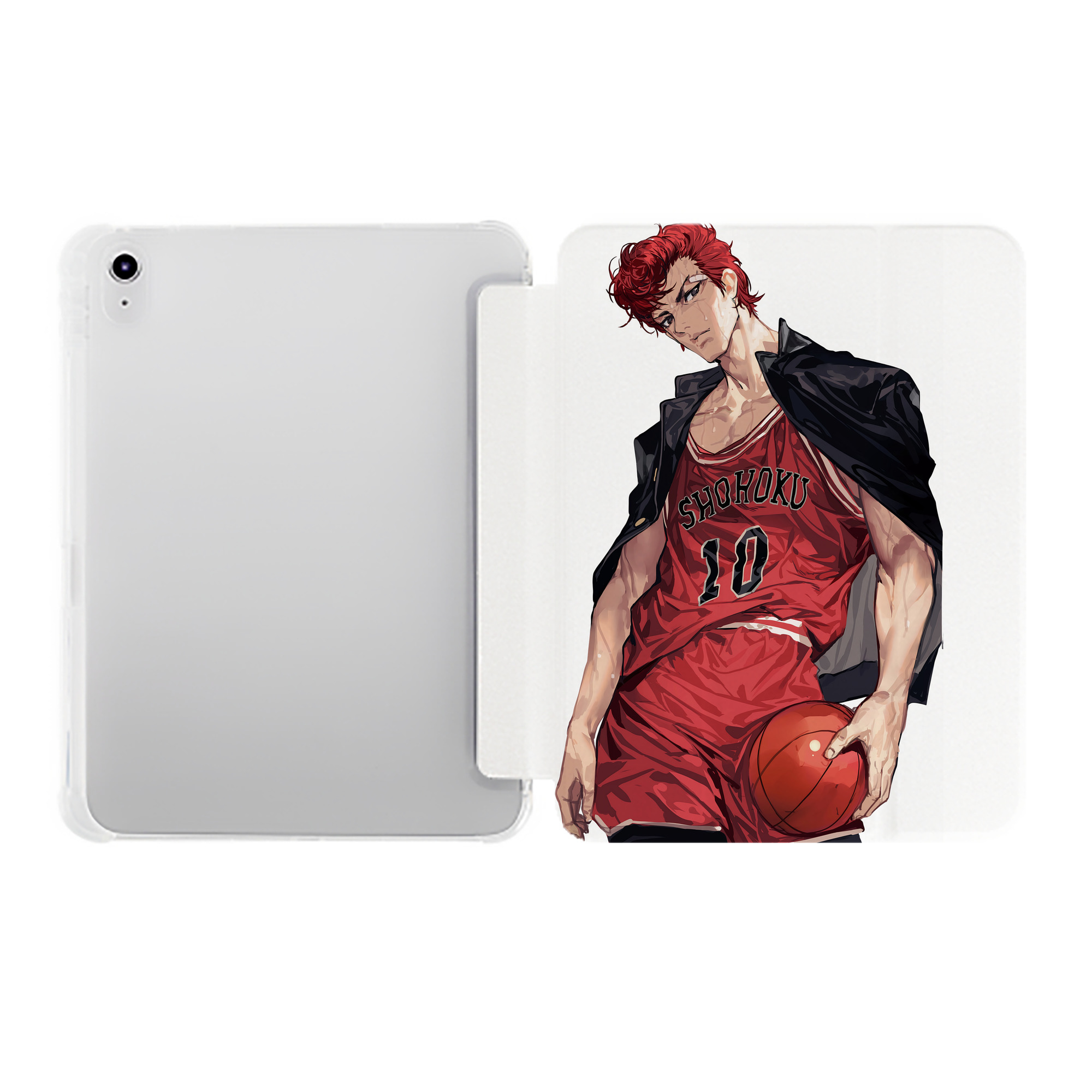 （画像用） SLAM DUNK／スラムダンク IPad ケース ペン収納付き 三つ折りスタンド PUレザー×シリコン 対応機種9.5/10.5/10.9インチ